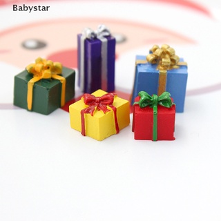 ((Babystar)) ขายดี กล่องของขวัญคริสต์มาส ขนาดเล็ก 1/12 สําหรับบ้านตุ๊กตา 5 ชิ้น