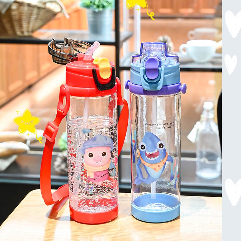 พร้อมส่งกระติกน้ำเด็ก กระติกน้ำ กดหลอดเด้ง มีสายสะพาย กระบอกน้ำเด็ก กระติกน้ำหลอดเด้ง ลายการ์ตูนสุดฮิต - รูปที่ 2