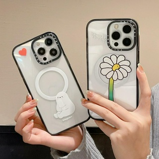 เคสโทรศัพท์มือถือ แม่เหล็ก ลายไดโนเสาร์ CT สีขาว สําหรับ iPhone 11 14 13 12 11