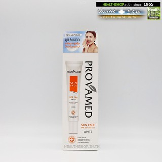 PROVAMED Sun Face WHITE SPF 50 + PA++++ 30g ( โปรวาเมด ซัน กันแดด สีขาว มูส &amp; แมทท์ บางเบา คุมมัน )