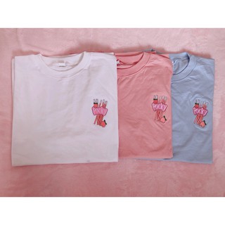 เสื้อยืดสไตล์เกาหลี ลายน่ารักมาแรง ทรง oversize งานปัก