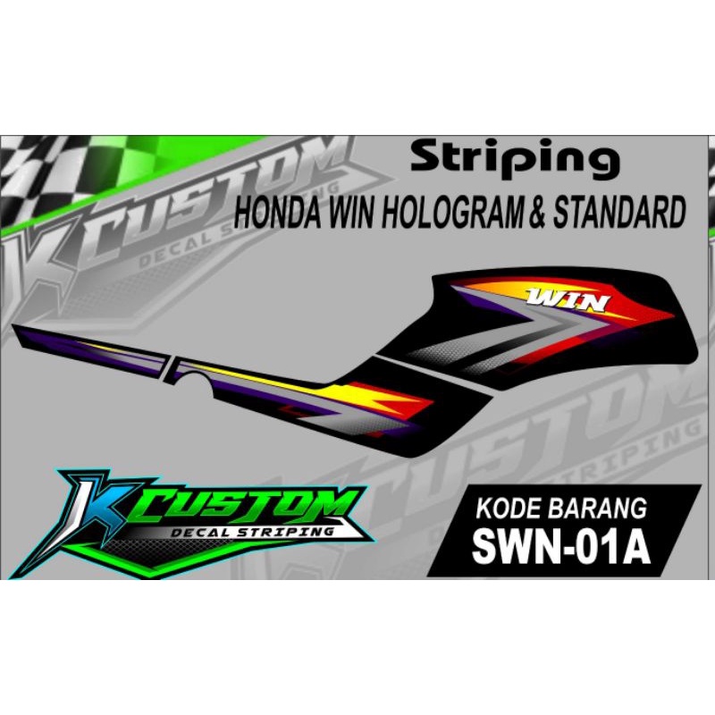 Honda win Hologram & standard striping รหัส swn-01