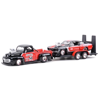 ของเล่นโมเดลรถยนต์ Maisto 1 : 24 1948 Ford F1 Pickup &amp; 1967 Ford Mustang Gt