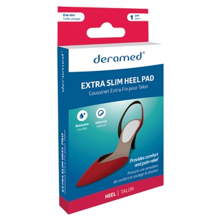 Deramed Footcare แผ่นเจลรองส้นเท้าสำหรับรองเท้าส้นสูง แผ่นเจล Medical Grade 100% สบายเท้า บรรเทาความเจ็บ ปวดเมื่อย