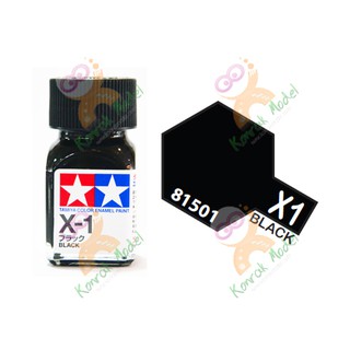 สีสูตรน้ำมัน Tamiya Enamel X1 Black 10ml