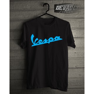 เสื้อยืด พิมพ์ลายโลโก้ Vespa แบบเรียบง่าย