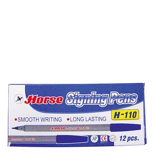 ตราม้า ปากกาเมจิก สีน้ำเงิน รุ่น H-110 แพ็ค 12 ด้าม101337Horse Water Color Pen H-110 Blue 12 Pcs/Box