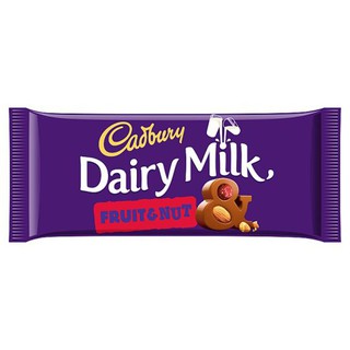 Cadbury Dairy Milk Fruit &amp; Nuts Chocolate 200gm  แคดเบอรีแดรี่มิลค์ฟรุตแอนด์นัทช็อกโกแลต 200 กรัม