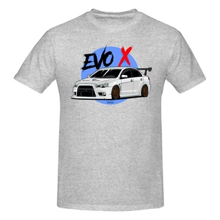 tshirtเสื้อยืดคอกลมฤดูร้อนเสื้อยืด ผ้าฝ้าย 100% พิมพ์ลายรถยนต์ Lancer Evolution X Car Evo - 10 Lancer สไตล์ฮาราจูกุ สตรี