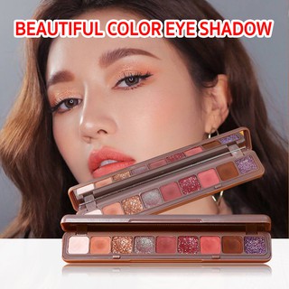 LAMEILA Beautiful Color อายแชโดว์ 9 ช่อง สำหรับดวงตา อายแชโดว์สีติดทนนาน เครื่องสำอาง เพิ่มประกายให้ดวงตา ตาสวย