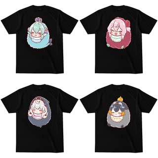 เสื้อยืดคอกลม พิมพ์ลาย Ethyria Finana Ryugu Petra Gurin Reimu Endou Rosemi Lovelock สีดํา สีขาว สําหรับผู้ชาย และผู้หญิง