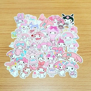 สติ๊กเกอร์ My Melody มายเมโลดี้ ชิ้นเล็กๆ ติดแน่น กันน้ำ ติดกระเป๋า โน้ตบุ้ค (40ชิ้น) sticker