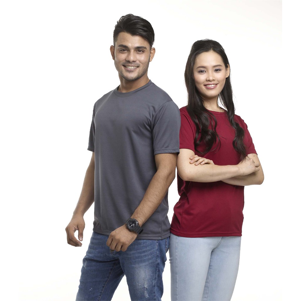 Prima G Dri-Fit เสื้อยืดคอกลม Mini Droplet Unisex Plain Gym Yoga Sport การออกกําลังกาย Essential PG7
