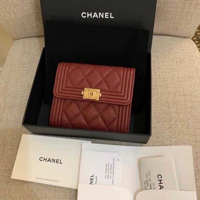 Chanel le boy small wallet