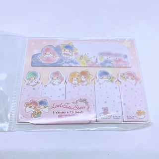 Sanrio Little Twin Stars Post-it Stickers กระดาษโน้ตน่ารัก สติ๊กเกอร์ 90 แผ่น ซานริโอ้แท้