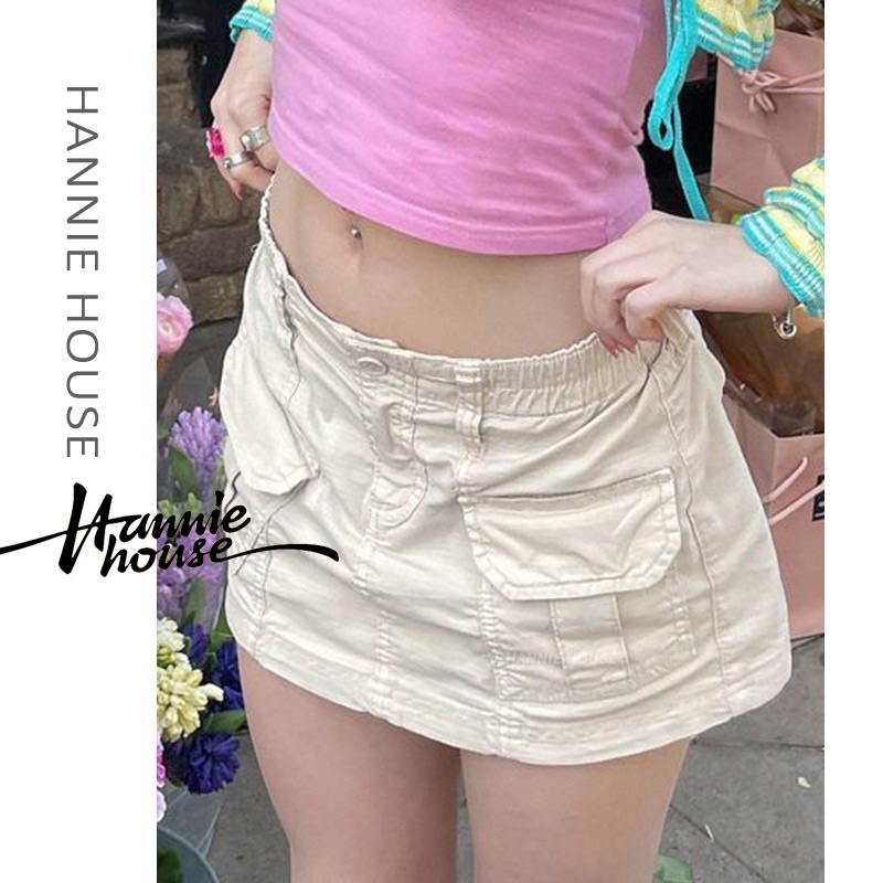 กระโปรงy2k สีครีม size s