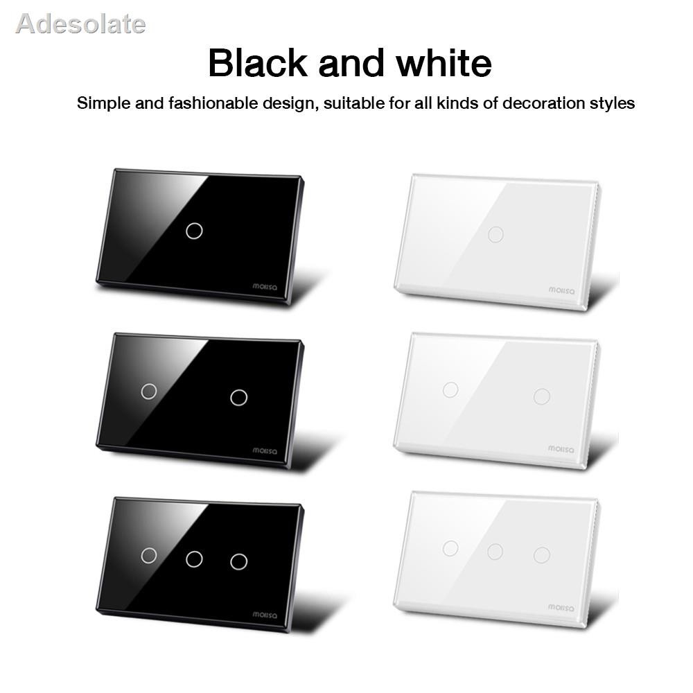 🍖🍖✹Molisa tuya zigbee 3D Smart Touch Wall Switch สวิตช์ไฟอัจฉริยะ รุ่นทัชสกรีน [ไม่ใช้สาย N และ ไม่ต