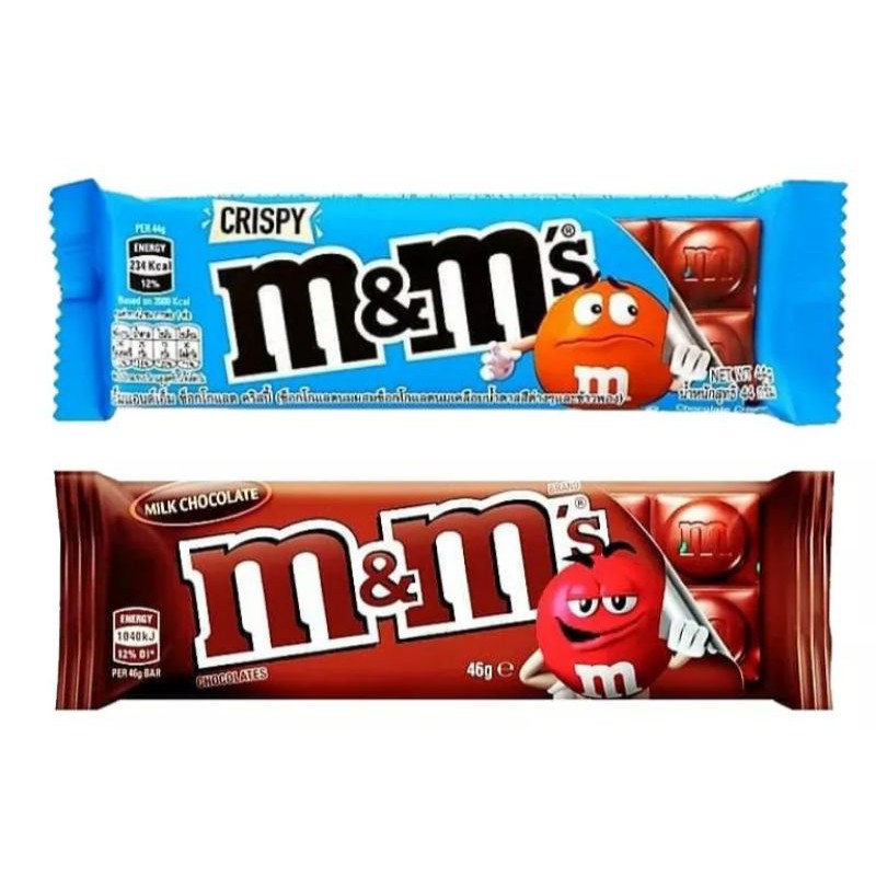 M&M crispy & millk chocolate bar ชนิดแท่ง ขนาด 44 กรัม