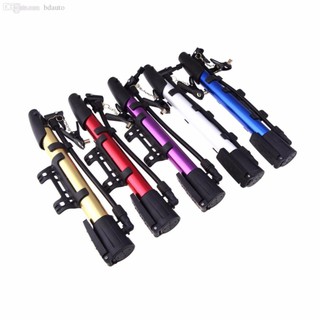 Mini Aluminium alloy Bicycle Air Pump JC314  ที่สูบลมจักรยานแบบยึดติดอานและตัวถัง