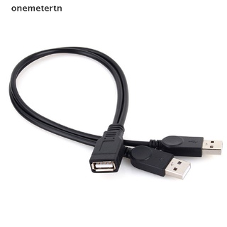 【Oyr】ใหม่ สายเคเบิลต่อขยายชาร์จ USB 2.0 1 ตัวเมีย เป็น 2 ตัวผู้