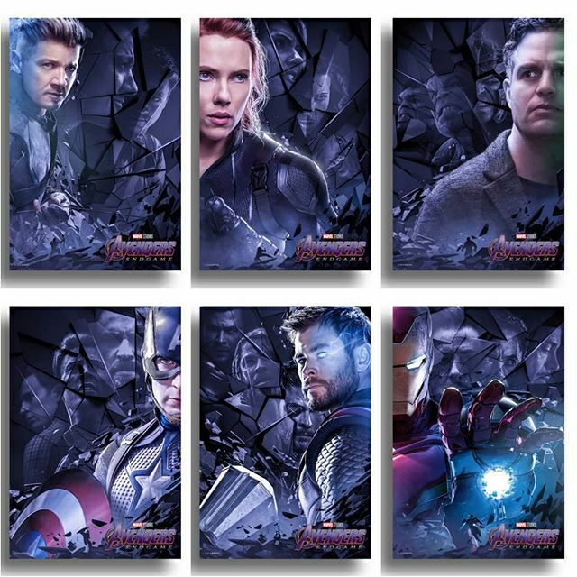 AVENGERS ENDGAME โปสเตอร์ 6 ตัวละคร ORIGINAL SIX AVENGERS POSTER