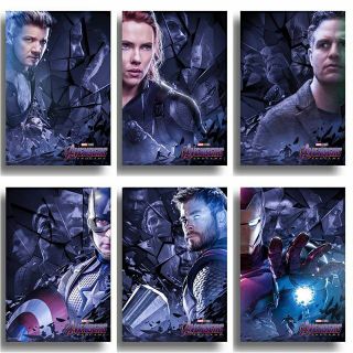 AVENGERS ENDGAME โปสเตอร์ 6 ตัวละคร ORIGINAL SIX AVENGERS POSTER