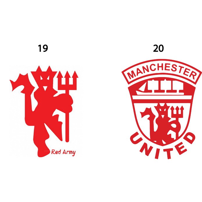 สติ๊กเกอร์ ตัด แต่งรถ ทีม ฟุตบอล แมนยู ขนาด 6นิ้ว (แนวตั้งหรือแนวนอนด้านไหนยาวกว่าคือ 6นิ้วนะคะ) Manchester United - รูปที่ 2