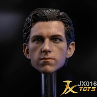 ฟิกเกอร์โมเดล a jxtoys jx - 016 1/6 spiderman the avengers head sculpt สําหรับผู้ชาย 12 นิ้ว