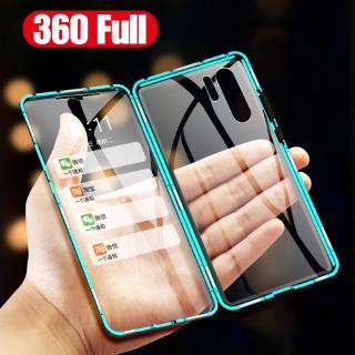 Huawei Nova 3i 4e P30 Pro Lite Honor 8X View V10 V20 เคสโทรศัพท์ แม่เหล็ก ด้านหน้า + ด้านหลัง กระจก เคสโทรศัพท์