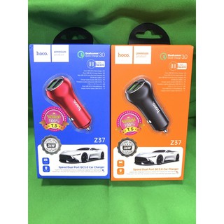 หัวชาร์ทรถhoco รุ่นZ37 Quick charge 3.0 36WUSB 2ช่อง