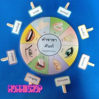 สื่อการสอน ไม้หนีบจับคู่คำราชาศัพท์ (ภาษาไทย)