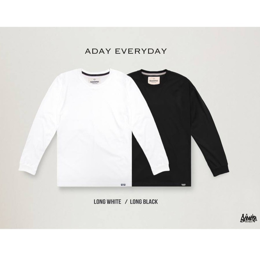 🔥Sale โล๊ะสต๊อก🔥เสื้อยืดแขนยาว คอกลม ( จั้มแขน ) เสื้อยืด Classic Tee สีดำ, ขาว, เทา, กรม ผู้ชาย TLB - รูปที่ 2