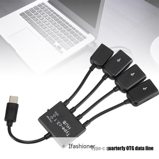 4 In 1 อะแดปเตอร์แปลงสายเคเบิล Type C เป็น Usb 2.0 Otg สําหรับเมาส์ คีย์บอร์ด