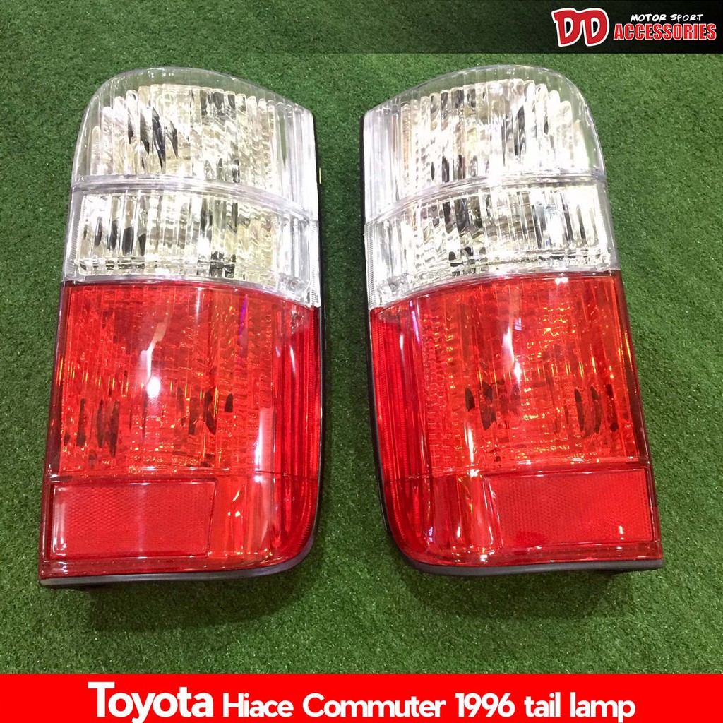 ไฟท้าย รถตู้ หัวจรวด hiace 1989 1992 1994 1996 1998 2000 2002 2004 สีขาวแดงเพชร ใส ราคาต่อคู่