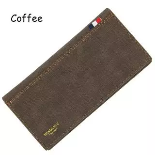 Dompet lelaki กระเป๋าสตางค์ใบยาวผู้ชาย Casual กระเป๋าสตางค์หนังบางบางบางกระเป๋าสําหรับนักศึกษาวิทยาลัยหนุ่มคลัทช์เงิน