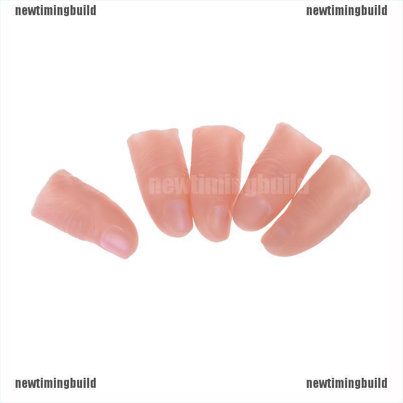 Newtimingbuild 5Pcs Fake Soft Thumb Tip Finger Close Up Stage Magic