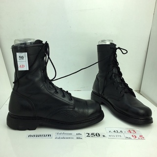 รองเท้าคอมแบท Combat shoes รองเท้าคอมแบททหาร หนังสีดำ สภาพดี ทรงสวย มือสอง คัดเกรด ของนอก เกาหลี