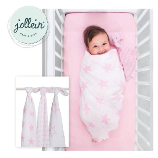 Jollein ผ้าอ้อมผ้าห่อตัว เซต 3 ผืน ขนาดใหญ่ (115x115cm) | Multi cloth Pack 3 pcs