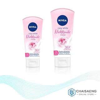 Nivea Rosy White Hokkaido Rose Whip Foam นีเวีย โรซี่ ไวท์ ฮอกไกโด โรส วิปโฟมสูตรอ่อนโยน สำหรับผิวเป็นสิวง่าย มี 2 ขนาด