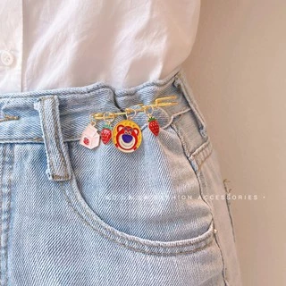 น่ารักสไตล์เกาหลีเข็มกลัด DIY เข็มกลัดกางเกง เข็มกลัดเสื้อ เข็มกลัดแฟชั่น