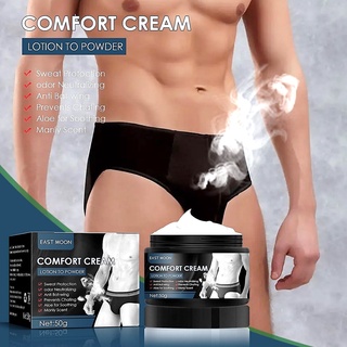 East Moon Comfort Cream Lotion To Powder 50g ผลิตภัณฑ์ระงับกลิ่นบริเวณจุดซ่อนเร้นสำหรับผู้ชายลดการสะสมของแบคทีเรียและกลิ