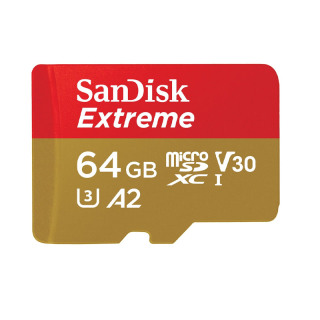 SanDisk Extreme microSD UHS-I A2 64GB (SDSQXA2-064G-GN6GN, Mobile Gaming) ความเร็วสูงสุด อ่าน 160MB/s เขียน 60MB/s