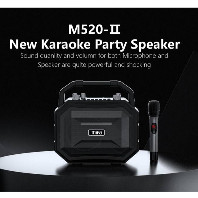 MiFa ลำโพงพกพา Bluetooth Speaker 4.2 Karaoke with Mic รุ่น M520