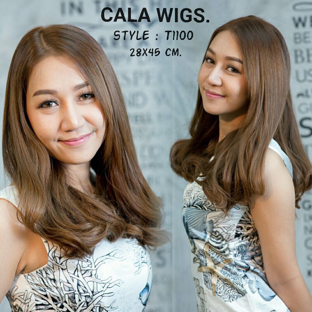 แฮร์พีช hairpiece แฮร์พีชcalawigsราคาส่ง รหัสT1100cmกว้าง27cm ชิ้นหนาพิเศษไหมด้านเหมือนผมจริง แฮร์พีชลอนปลาย