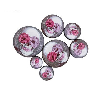 Pair Acrylic Daisy Eye Skull Ear Gauge Tunnel Plugs