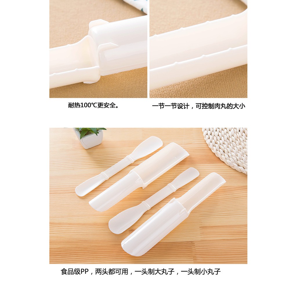 Home007 กระบอกใส่หมูเด้ง ชุดตักหมูชาบู ที่ใส่หมูเด้ง กระบอกหมูสวรรค์ ที่ตักหมูบด กระบอกหมูบด กระบอกหมูชาบู หมูเด้ง บะช่อ - รูปที่ 7