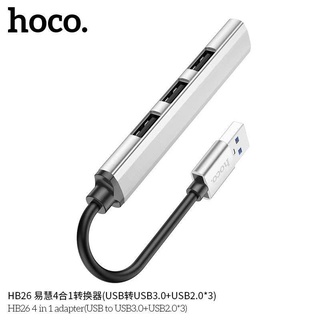 Hoco รุ่น HB26 USB ฮับ ตัวแปลง USB-A to USB3.0 / USB2.0  และ Type-C to USB3.0 / USB2.0 HUB