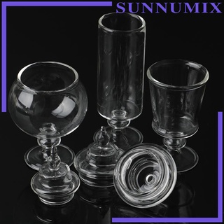 [Sunnimix] ขวดแก้วจิ๋ว 3 ชิ้นสําหรับตกแต่งบ้านตุ๊กตา 1/12