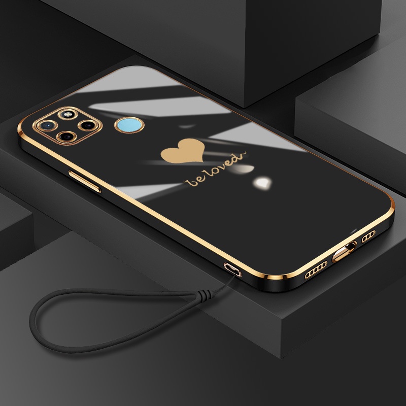 ปลอกRealme RMX3261 RMX3521 RMX3241 RMX3085 RMX3263 RMX2103 RMX3511 ชุบบางเฉียบรักเคสโทรศัพท์กล้องคลุ