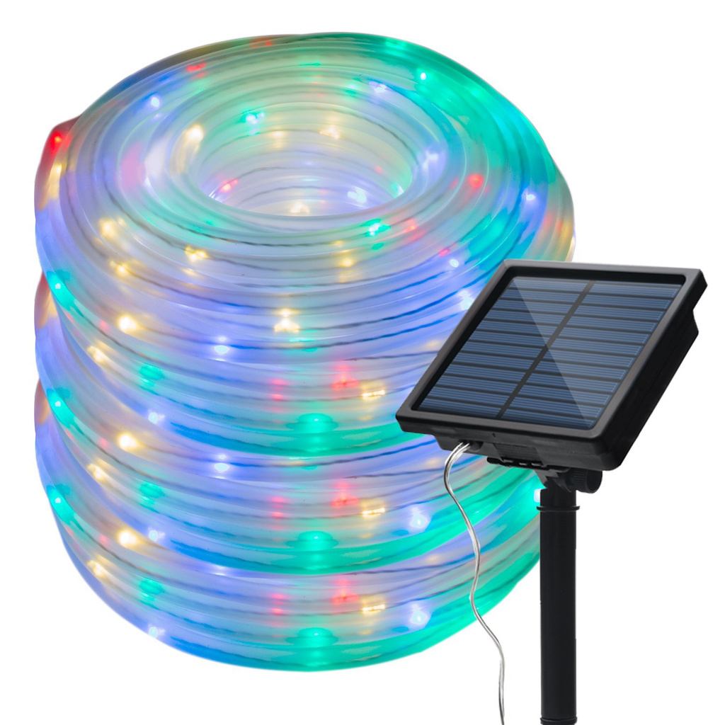 [ 7 / 12 เมตรหลอดไฟ Led พลังงานแสงอาทิตย์สีรุ้ง [ไฟกันน้ํา] สําหรับตกแต่งคริสต์มาส